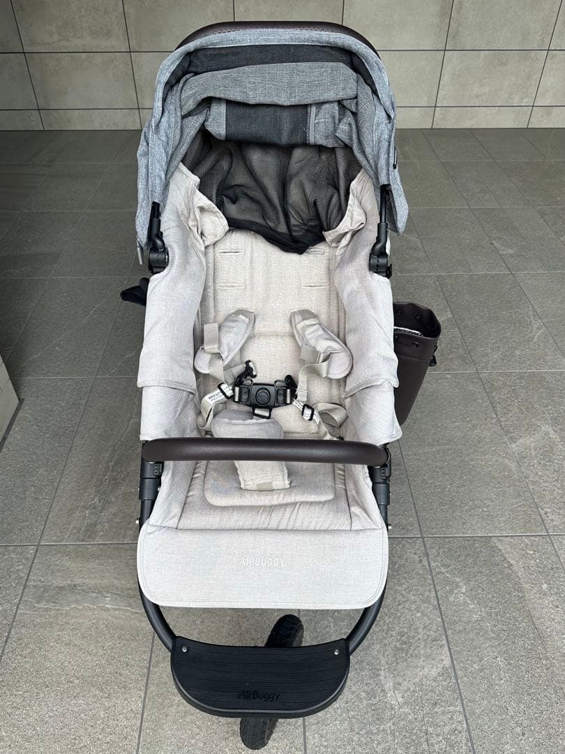【美品】AIRBUGGY エアバギー ココプレミア フロムバース アースグレー