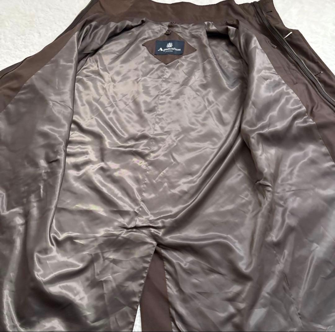 【極美品】Aquascutum ダウンロングコート ブラウン ライナー付