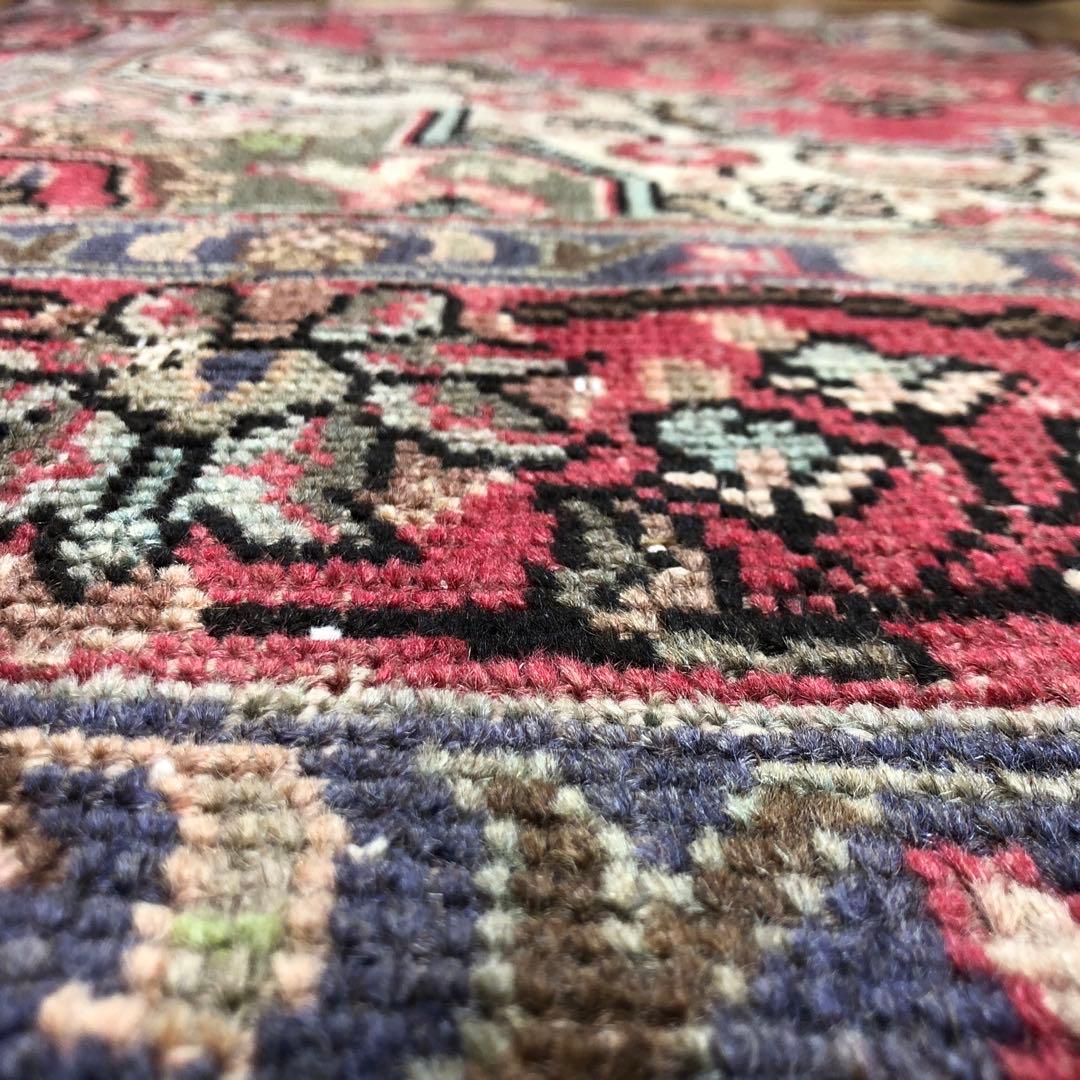 SALEペルシャ絨毯 ペルシャヴィンテージラグ 140x95 手織り オールド