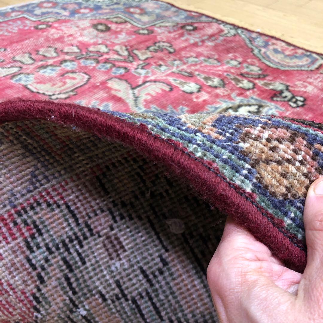 SALEペルシャ絨毯 ペルシャヴィンテージラグ 140x95 手織り オールド