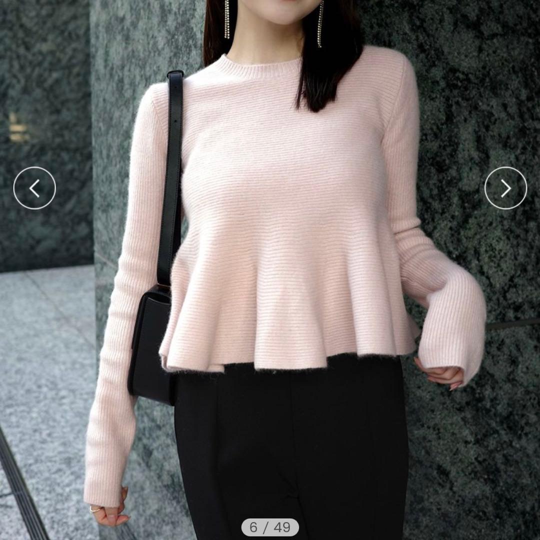 ánuans アニュアンス ペプラムショートニットトップス 1