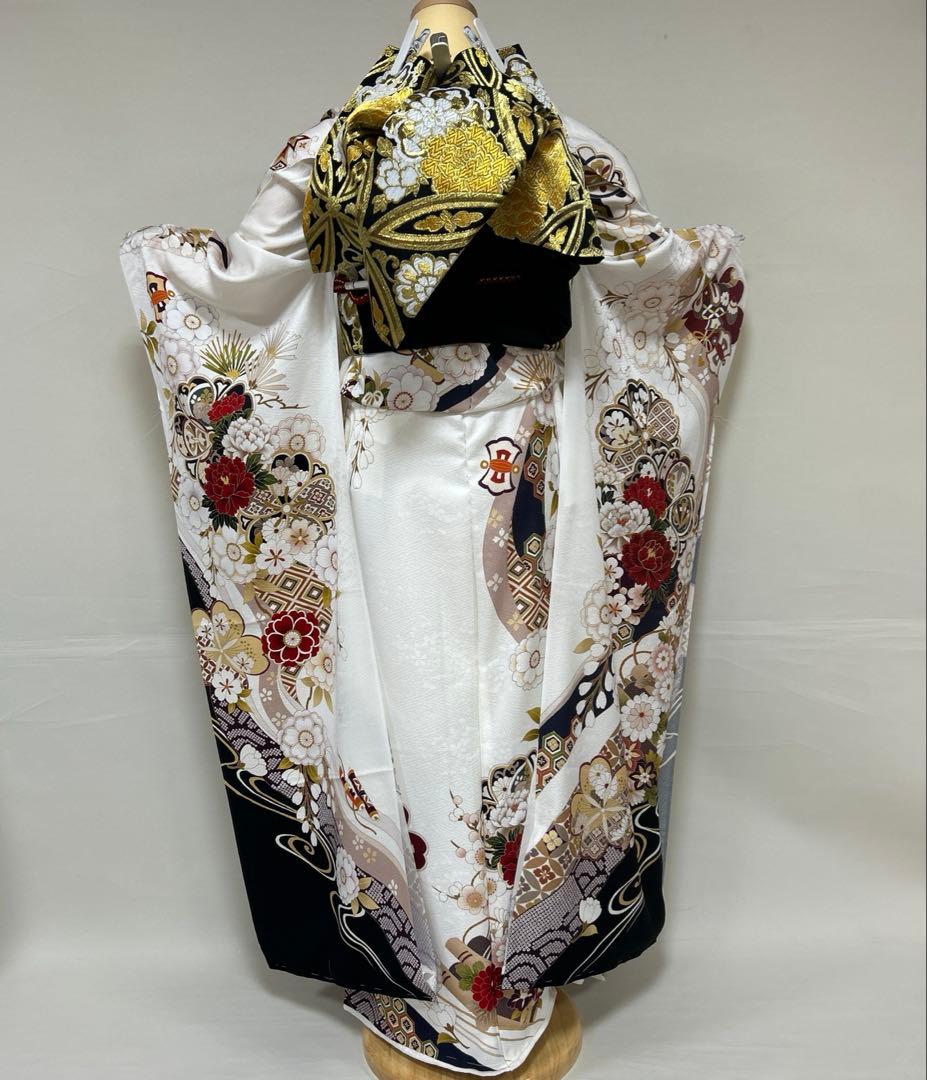 白地　上品な古典振袖フルセット