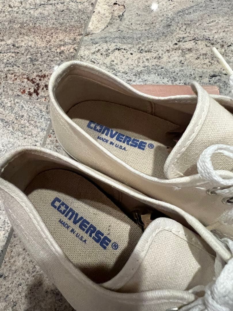 希少90s CONVERSE ジャックパーセル キャンバス ホワイト USA製