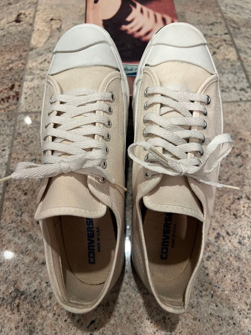 希少90s CONVERSE ジャックパーセル キャンバス ホワイト USA製