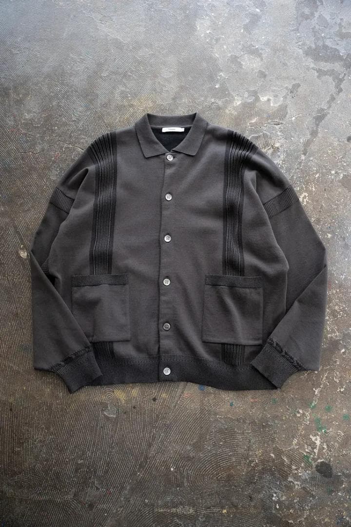 トップス YASHIKI Rakki Collar Cardigan(CHARCOAL)