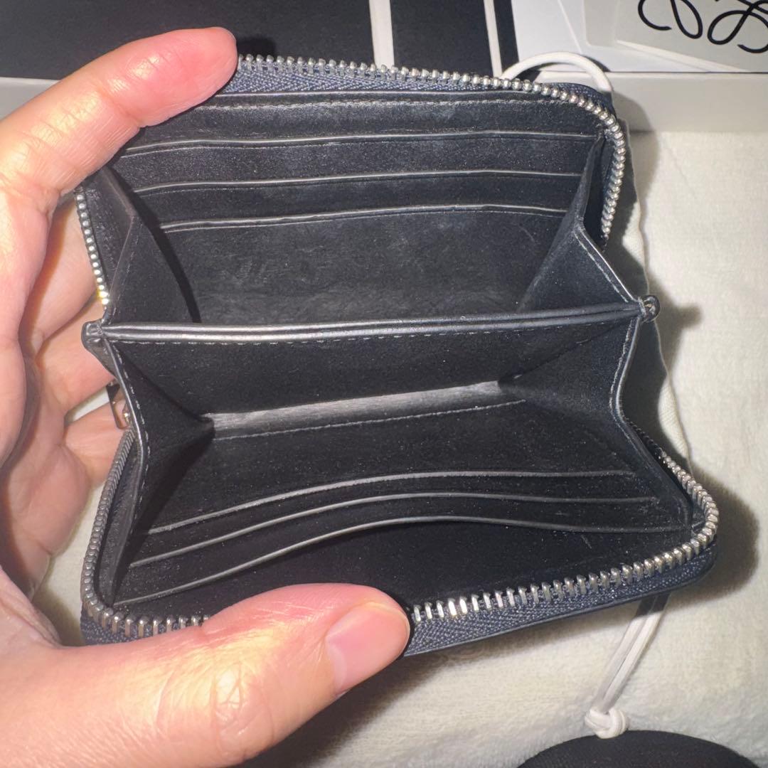 ロエベ　財布　ケース　小銭入れ　ネイビー