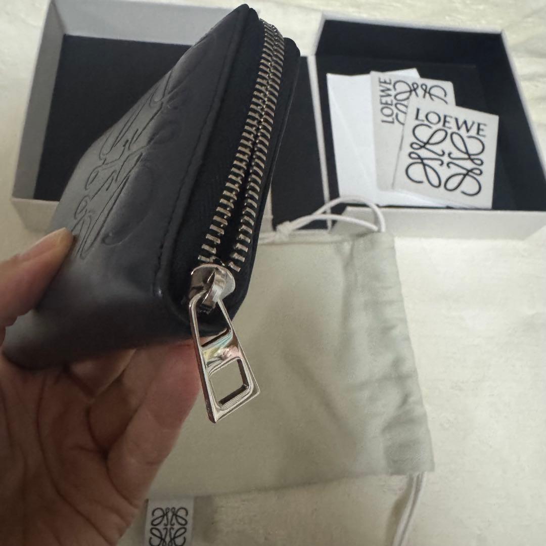 ロエベ　財布　ケース　小銭入れ　ネイビー