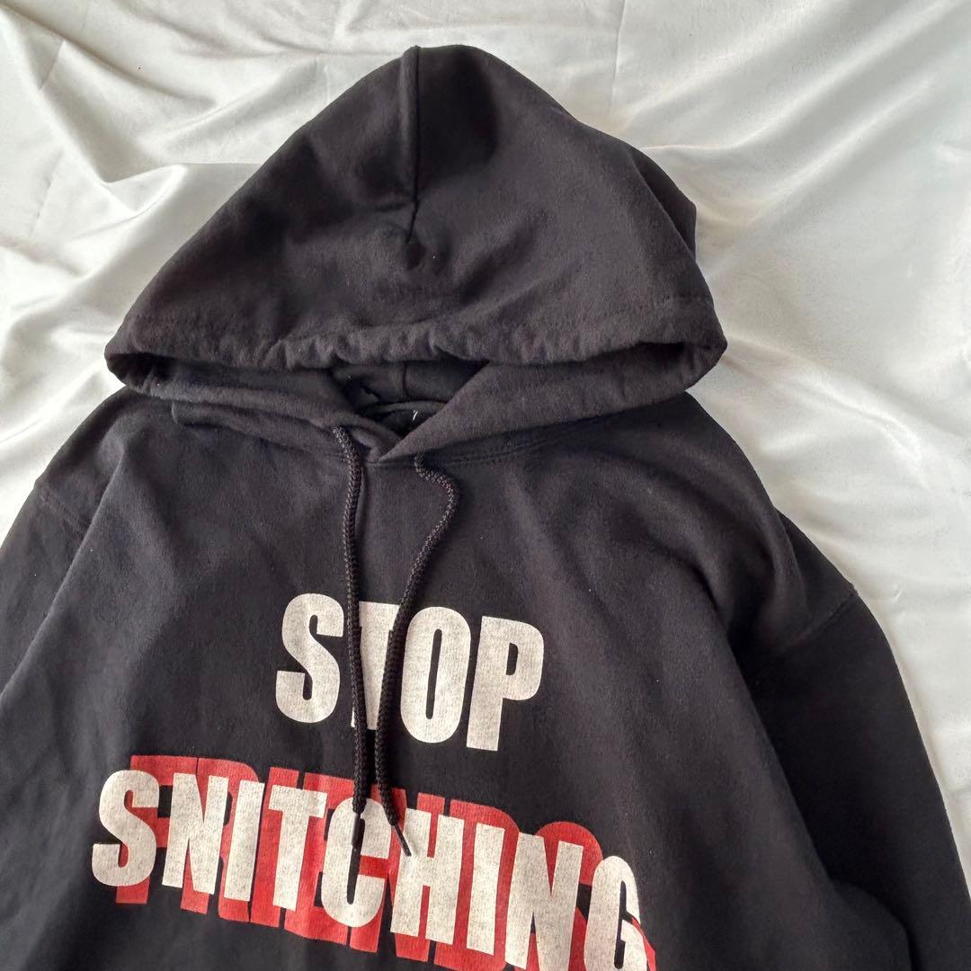 VLONE プルオーバーパーカー ブラック L FRIENDS NO CAP