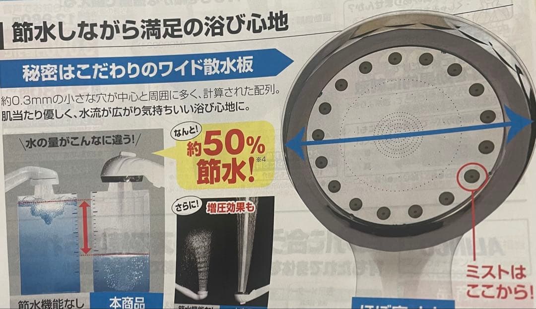 エコスパ★ウルトラファインバブルシャワーヘッド ★ナノバブル★グロスシルバー