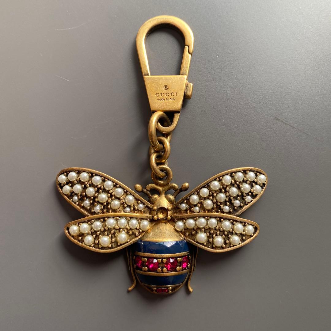 新品　GUCCI チャーム　キーリング BEE ビジュー　蜂
