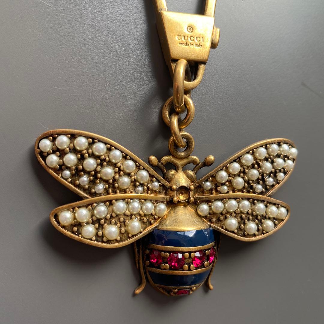 新品　GUCCI チャーム　キーリング BEE ビジュー　蜂