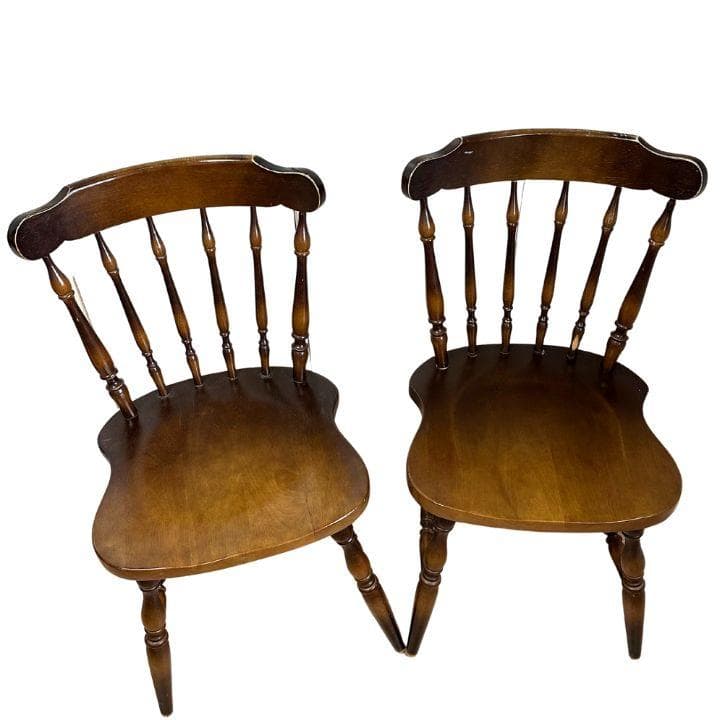 飛騨産業 キツツキマーク ダイニングチェア ウィンザーチェア 2脚 昭和レトロ