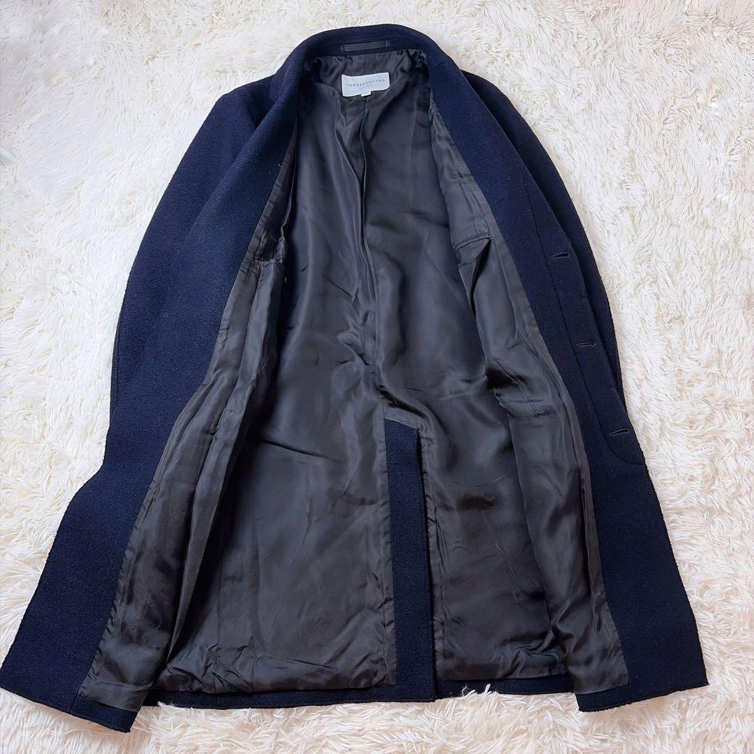 【良品】トゥモローランド　圧縮ウール　チェスターコート S ネイビー