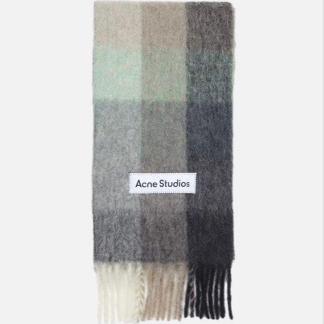 AcneStudios モヘアチェックスカーフ