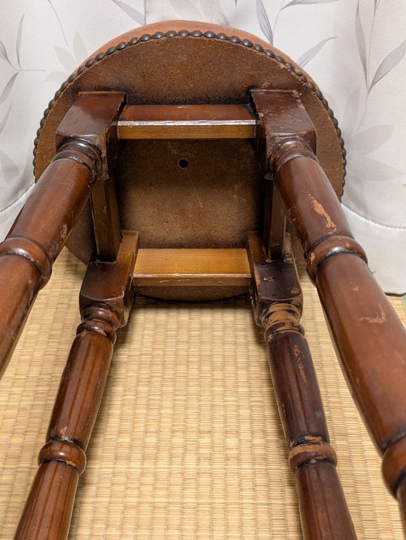 木製　スツール　カウンター チェア　2脚　イタリア風