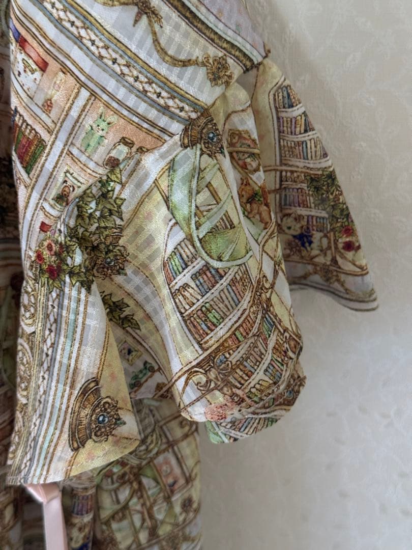 yukiemonテキスタイルひらひらブラウス