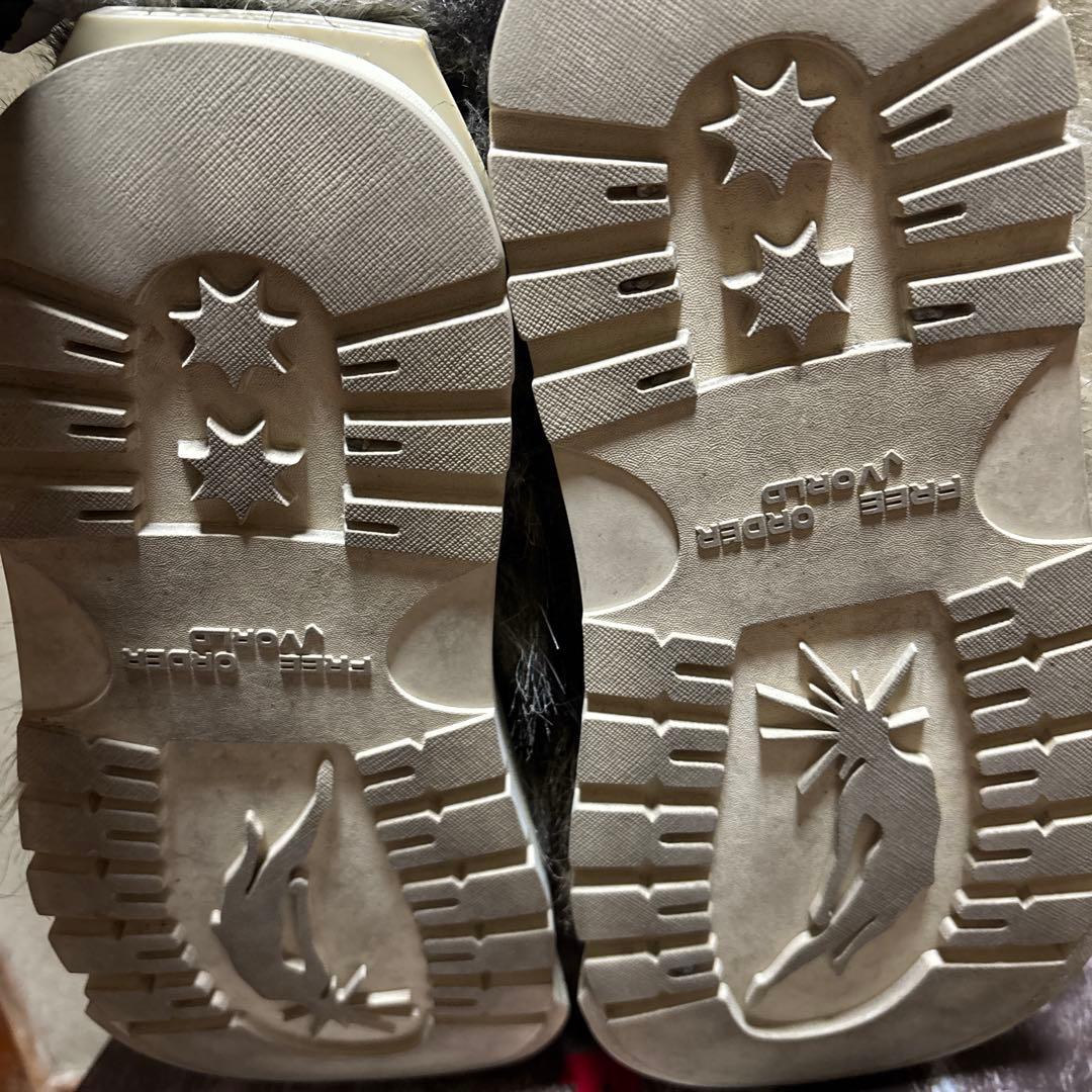 [完売モデル]27.5センチ FVVO x ROCKSTA ダークグレー ファー