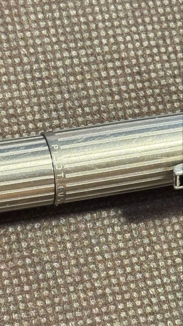 激レア　廃盤 白蝕刻 PILOT カスタムストライプ　18kWG F パイロット