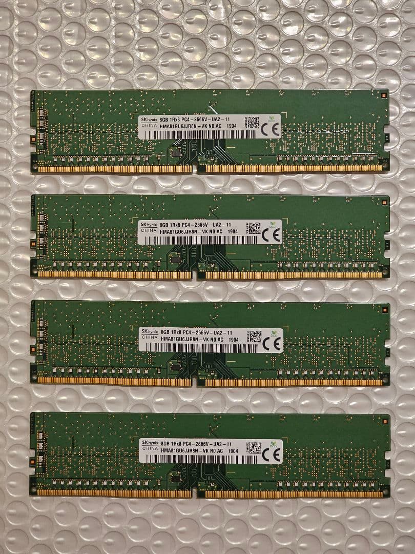 <動作確認済み>DDR4 8GB×4枚 32GB sk2