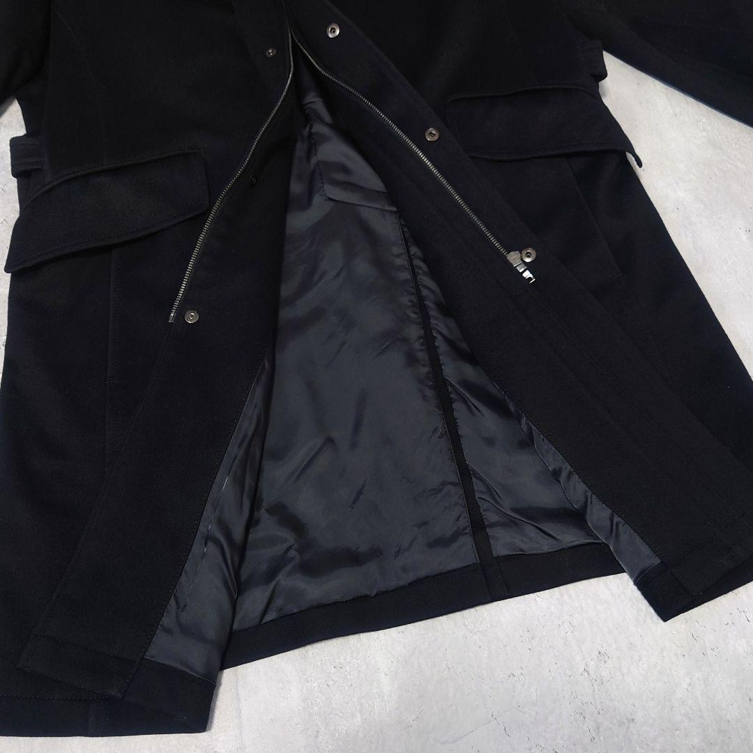 D'URBAN ロロピアーナ DOESKIN スタンドカラーコート LL 黒