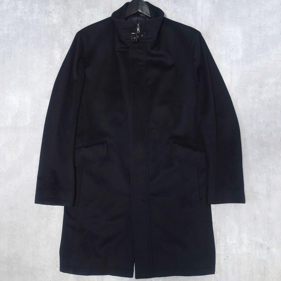 D'URBAN ロロピアーナ DOESKIN スタンドカラーコート LL 黒