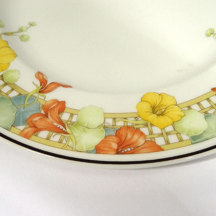 【a-082c/g】　プレート　オーバルプレート　トレリスの花