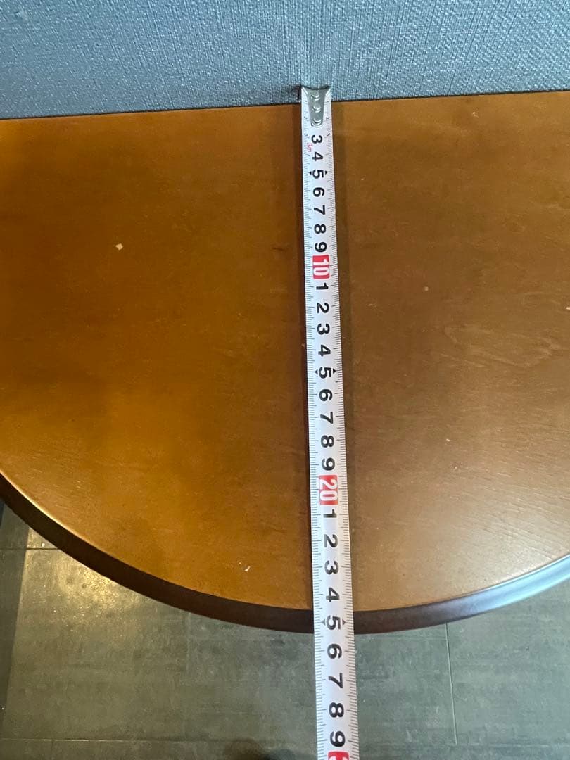 アンティーク調　木製半円形キャビネット ４段引き出し　３本猫足