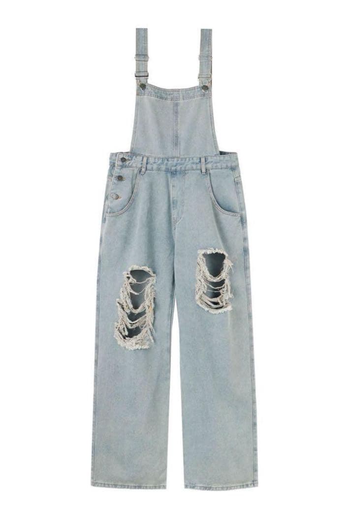 美品‼️MIRROR9 ダメージ　デニム　サロペット　完売品