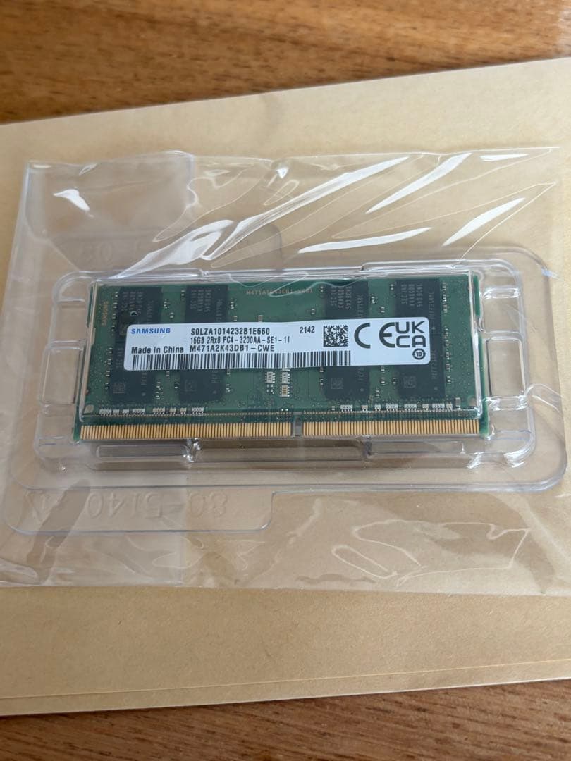 メモリ DDR4-3200 16GB sumsung