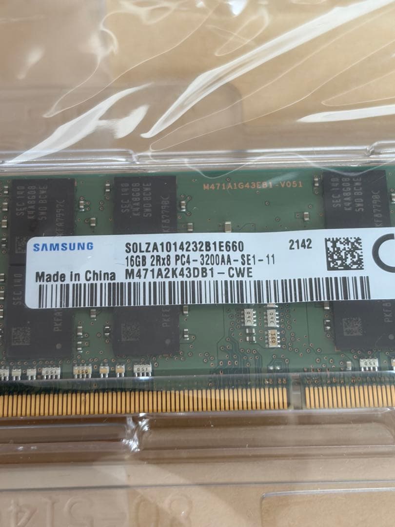 メモリ DDR4-3200 16GB sumsung
