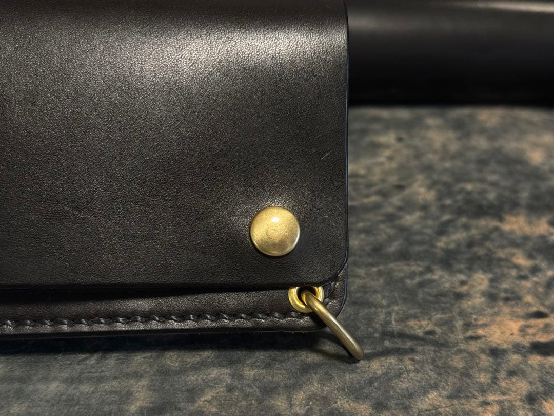 [わか]超希少!GUIDI社ホースバット黒トラッカーウォレット