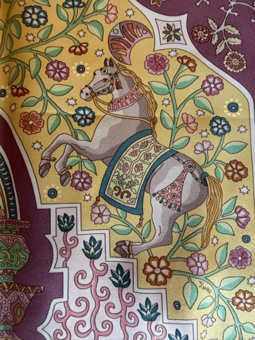 【美品】エルメス スカーフ 王宮の扉シリーズ 90カレ