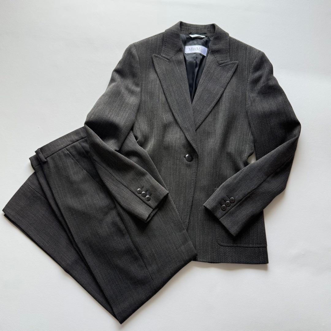 【美品】マックスマーラ 白タグ　パンツスーツ 大きいサイズ LL