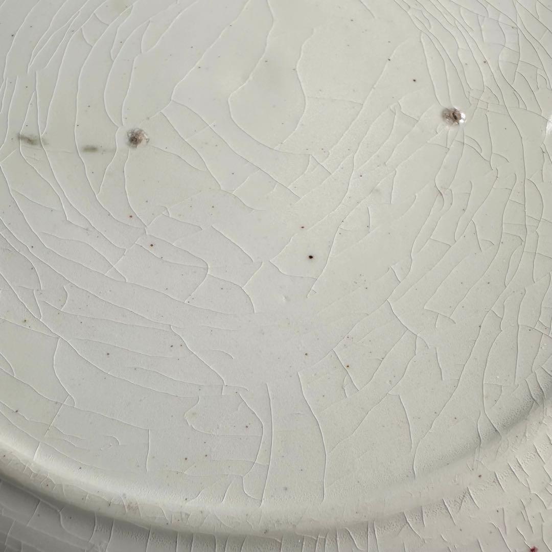 [ レア ] 珉平焼　リム皿　色絵　花文　賀集珉平　淡路焼　江戸期　美品