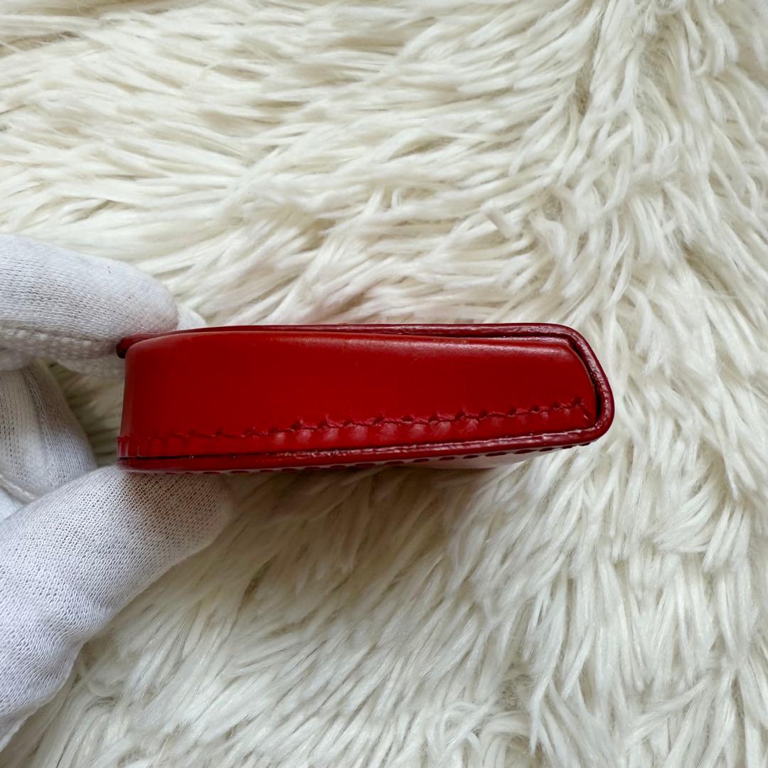 【希少】ホワイトハウスコックス 馬蹄型 ケース ブライドルレザー レッド