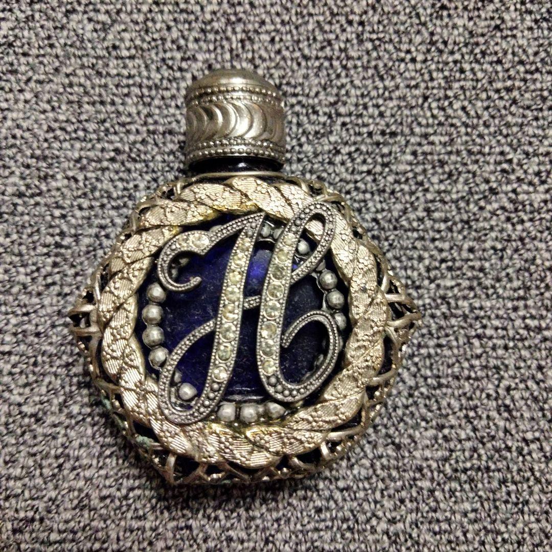 チェコ製　コバルトブルー 香水瓶