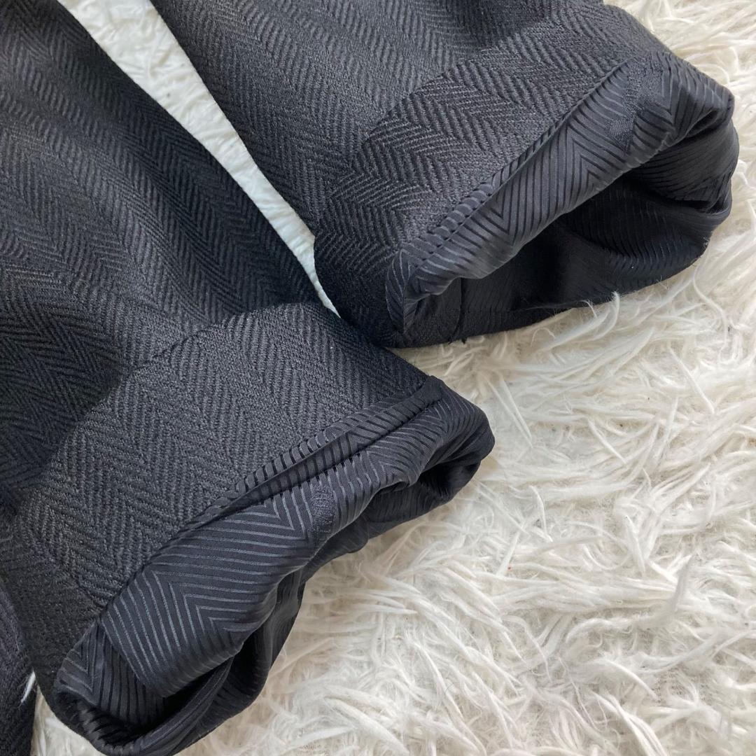 美品✨アクアスキュータム ヘリンボーン ウール ステンカラーコート ロングコート