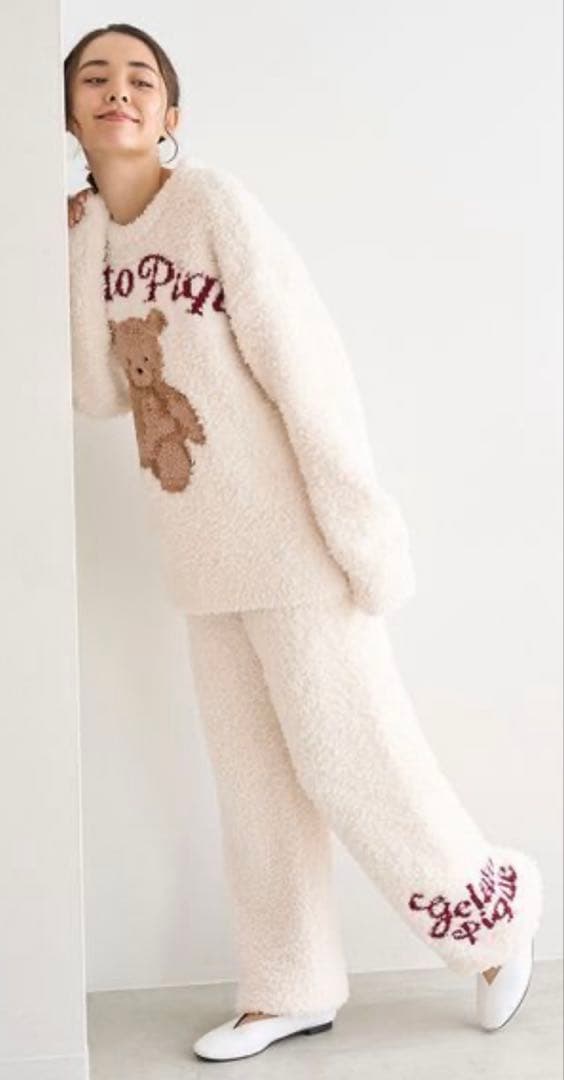 新品未使用 ジェラートピケ ホリデー スノーベア 上下