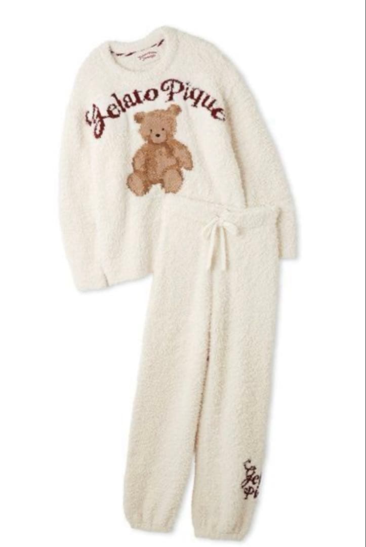 新品未使用 ジェラートピケ ホリデー スノーベア 上下