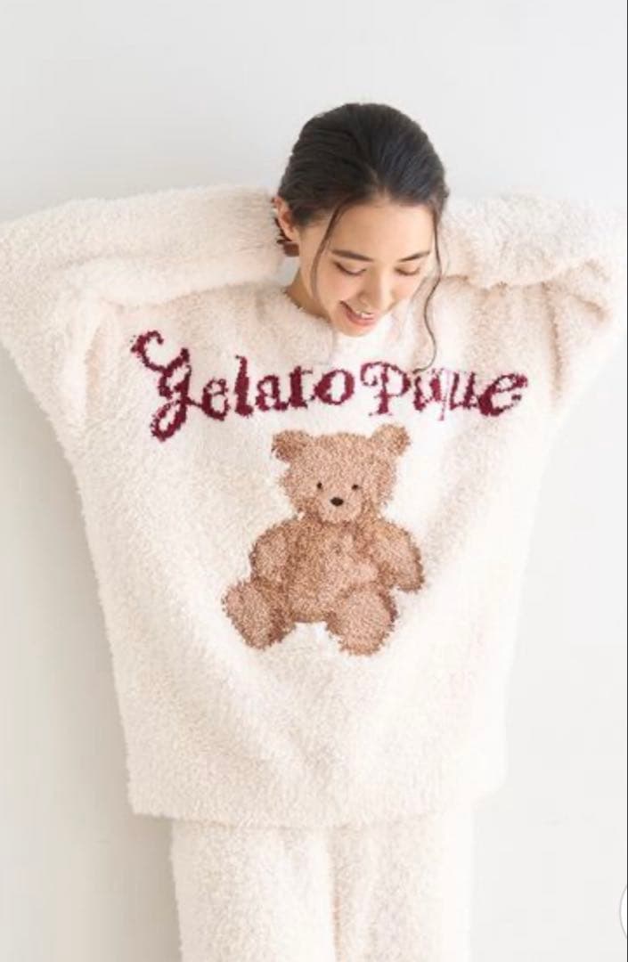 新品未使用 ジェラートピケ ホリデー スノーベア 上下