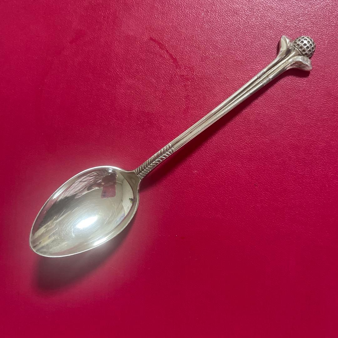 アンティークゴルフクラブデザイン スプーン純銀製３本