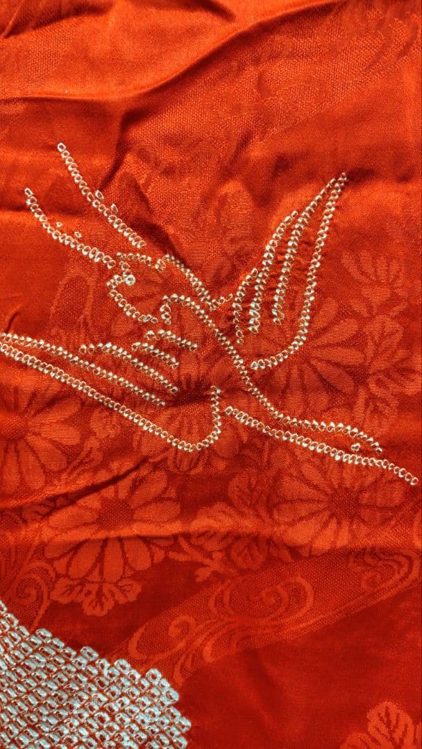 RK521アンティーク子供着物長襦袢着丈134センチ裄丈62センチ正絹綺麗美品