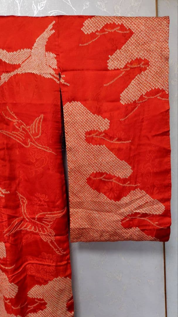 RK521アンティーク子供着物長襦袢着丈134センチ裄丈62センチ正絹綺麗美品