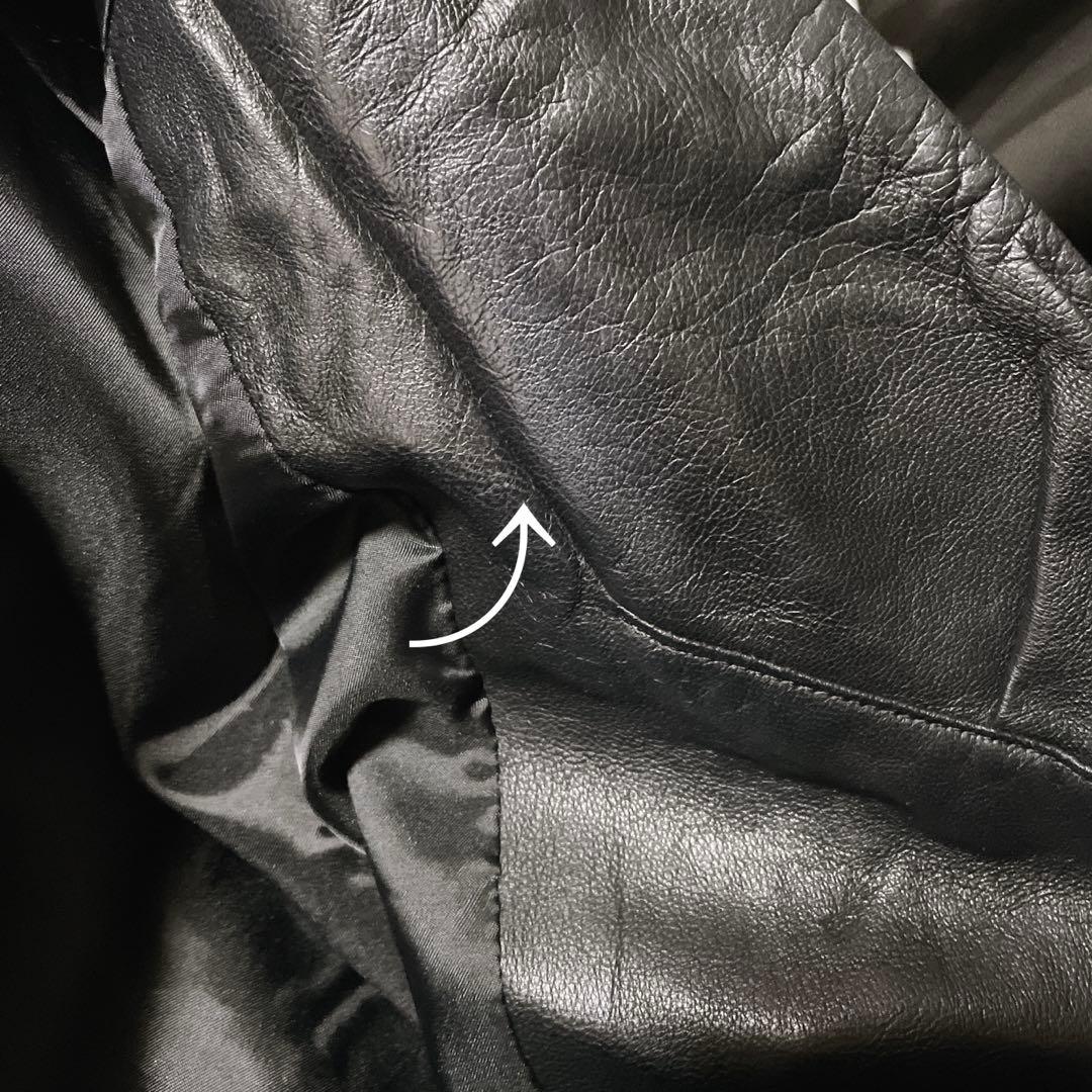 羊革 本革 革ジャン ジャケット 黒 平成ギャル y2k グランジ ヴィンテージ