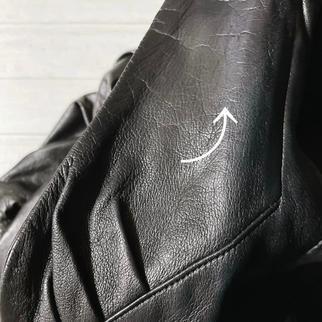 羊革 本革 革ジャン ジャケット 黒 平成ギャル y2k グランジ ヴィンテージ