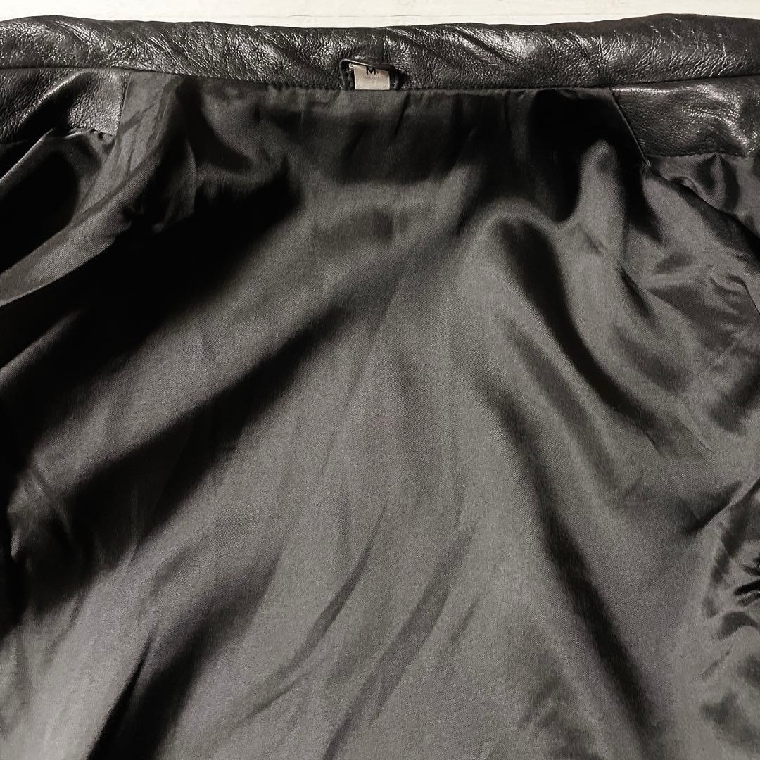 羊革 本革 革ジャン ジャケット 黒 平成ギャル y2k グランジ ヴィンテージ