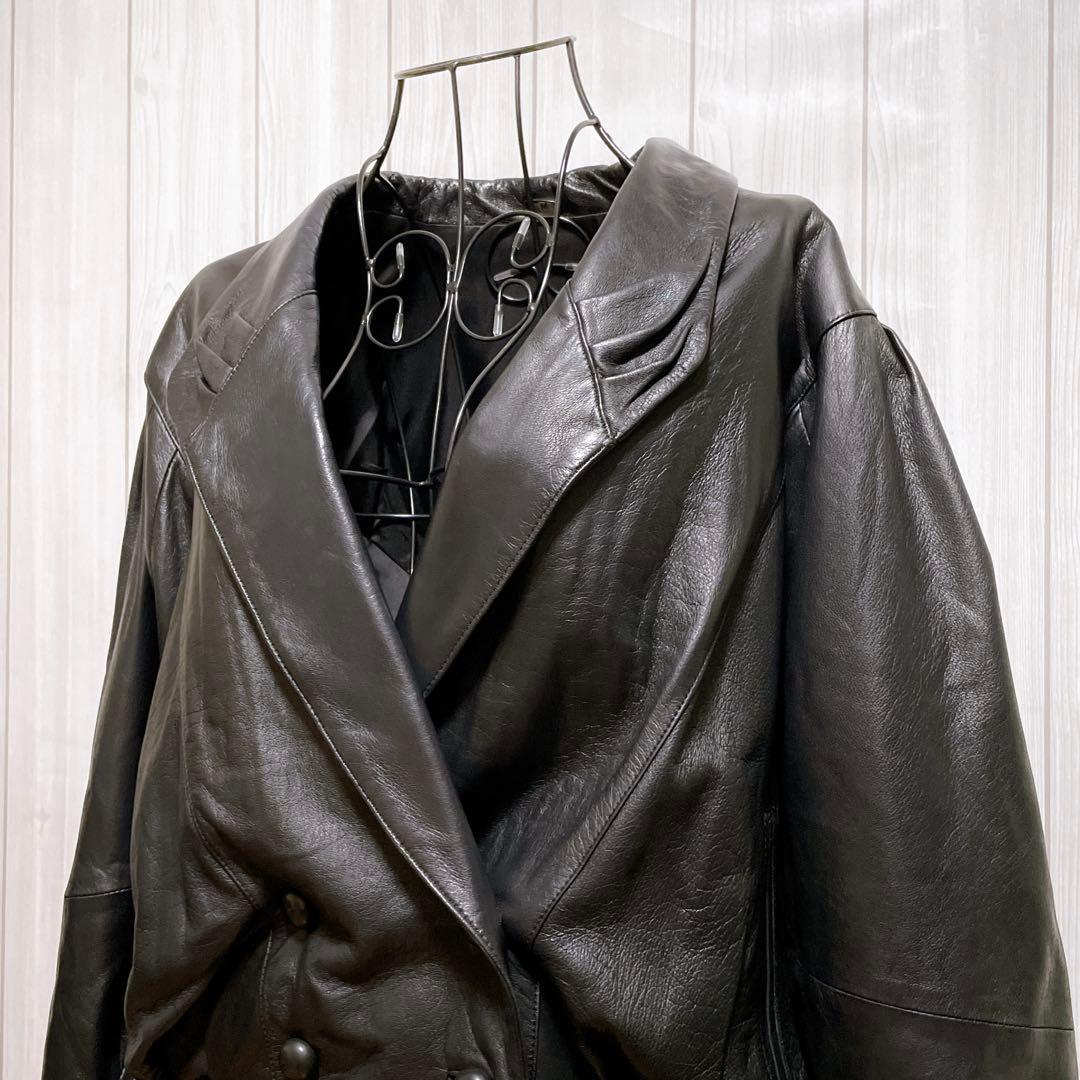 羊革 本革 革ジャン ジャケット 黒 平成ギャル y2k グランジ ヴィンテージ