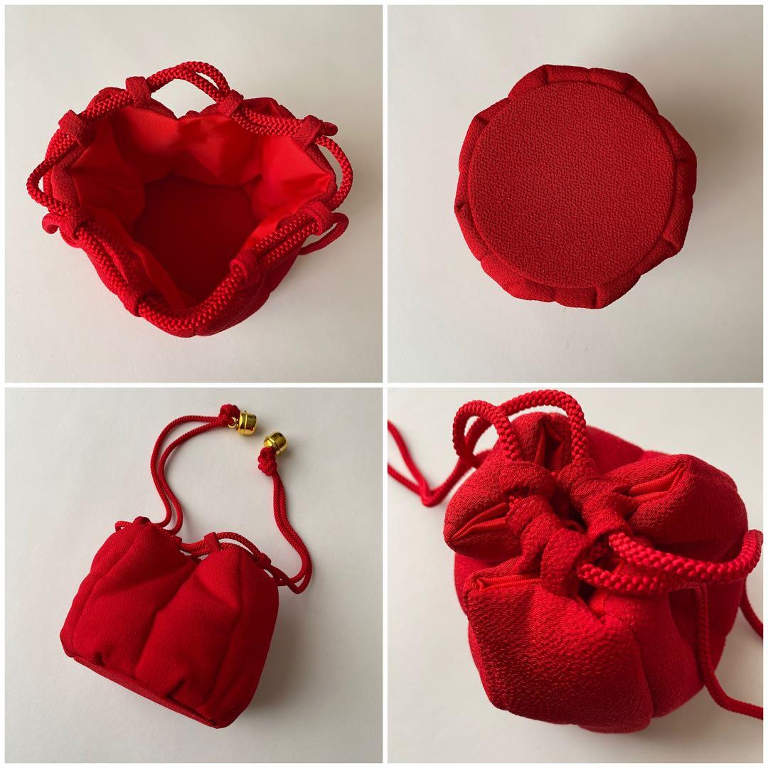 撫松庵　七五三　3歳女児　被布　三つ身着物10点セット　桜　折り鶴　黒地　753