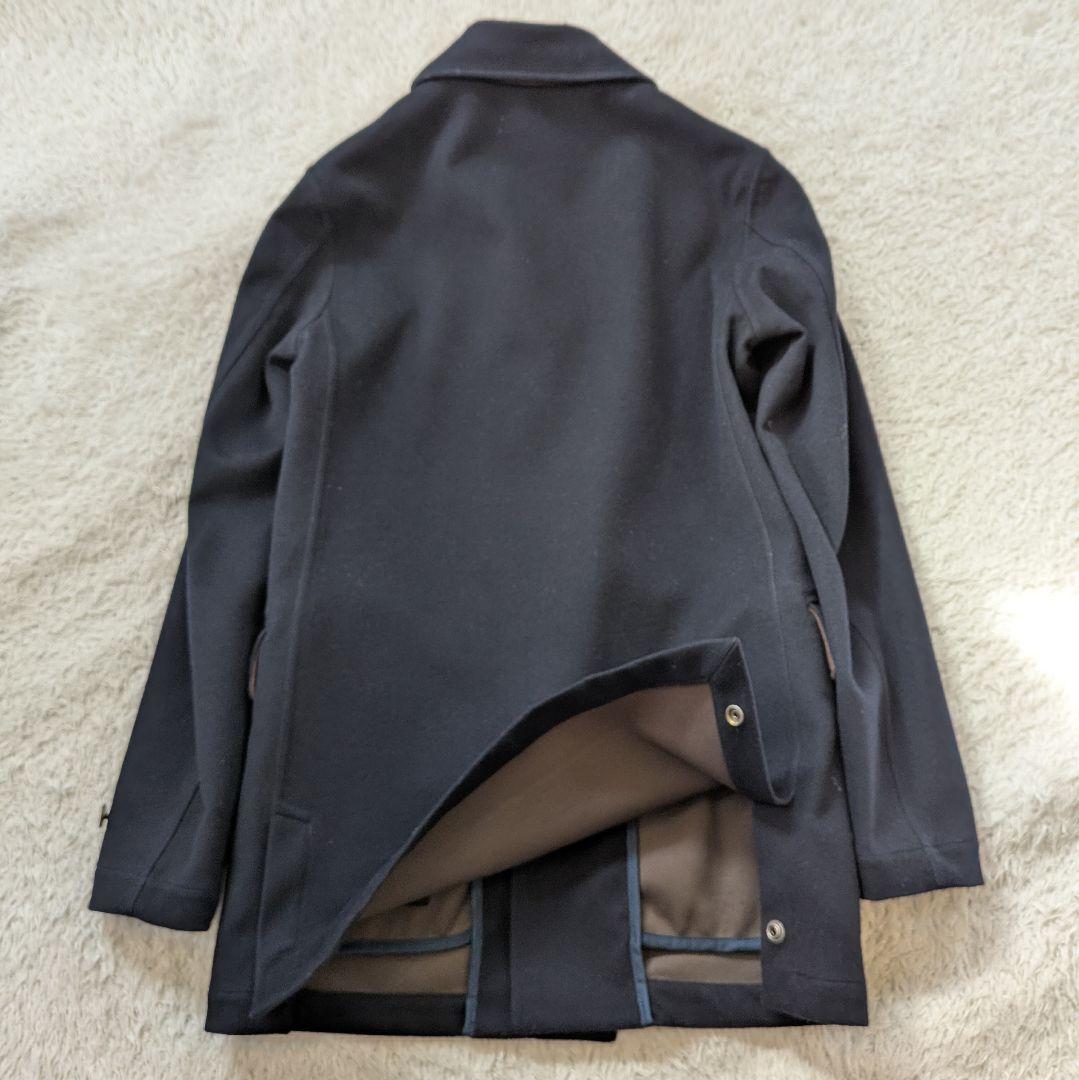 ブルックスブラザーズ　ロロピアーナ　ネイビー ステンカラーコート ウールコート