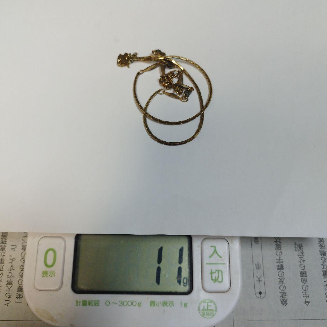 刻印あり K18使用の金のネックレスと金の指輪 チェーン　18金　関東から発送